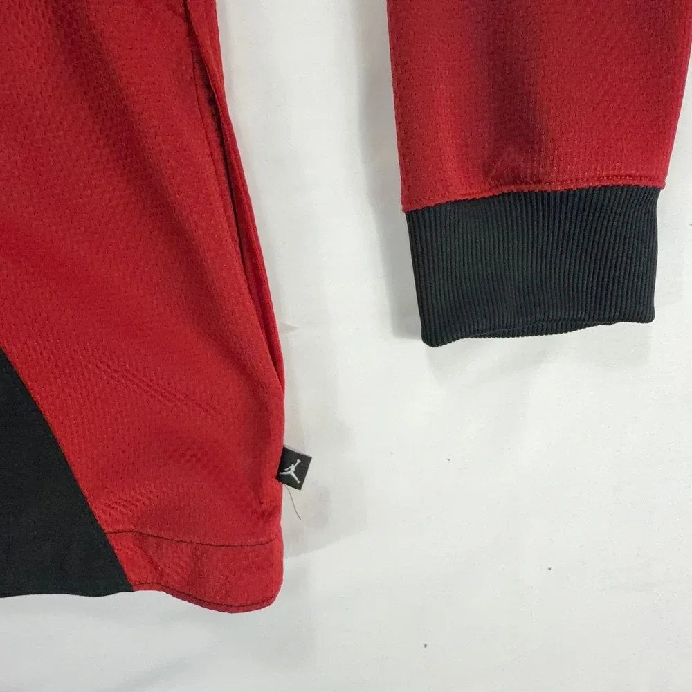 VTG Jordan Womens Track Jacket Full Zip Black‎ Red Colorblock Athletic Jacket M